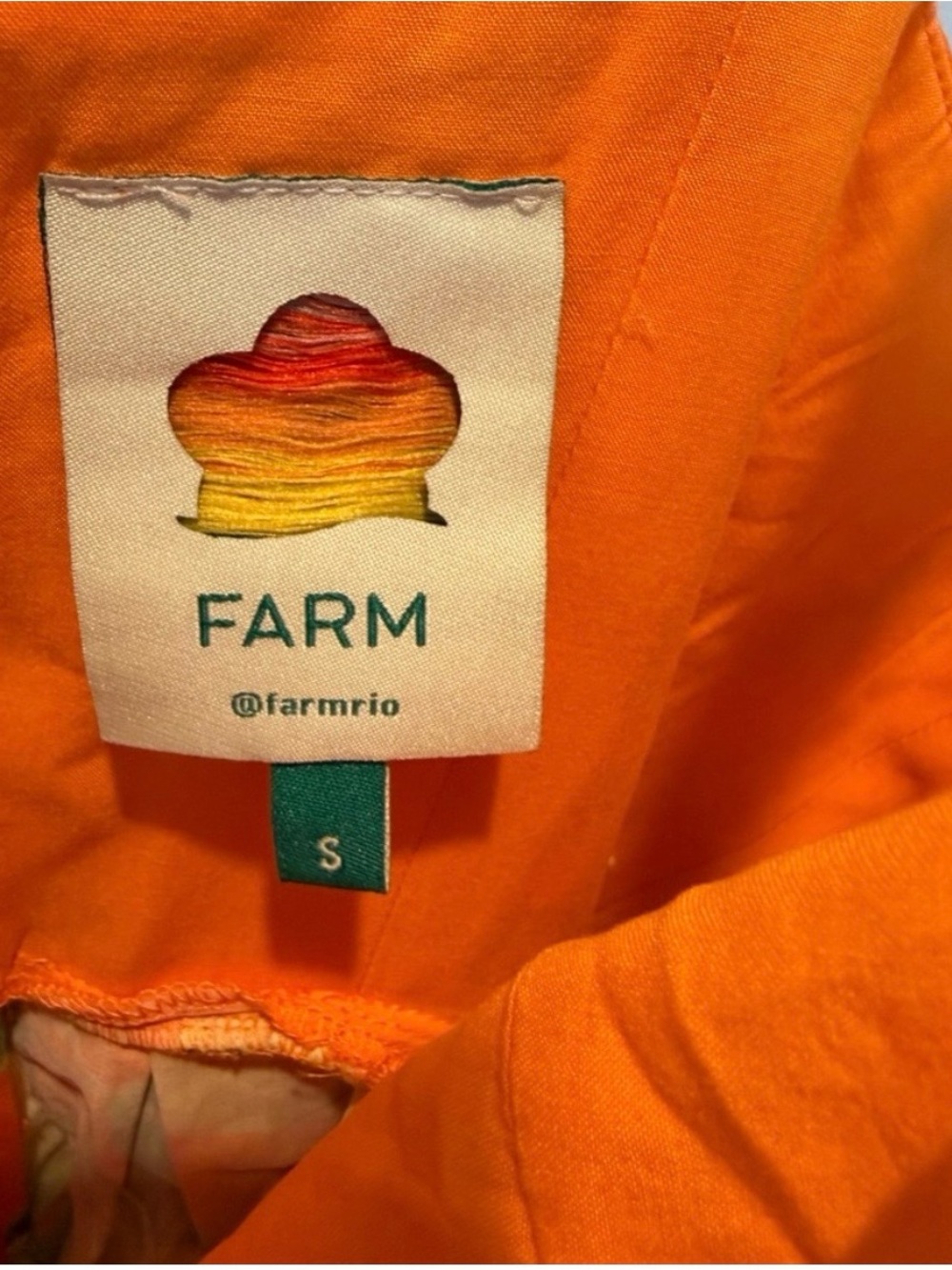 Farm Rio Orange Pear Print Dress - Picture 3 of 10